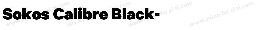 Sokos Calibre Black字体转换